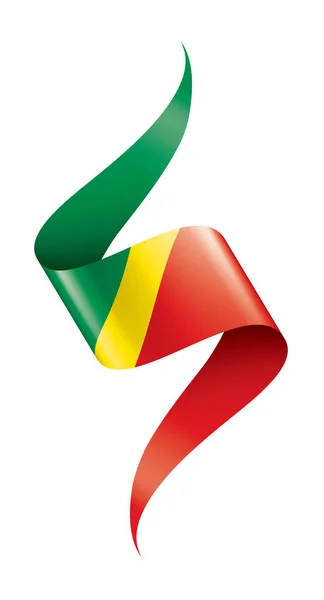Bandeira do Congo, ilustração vetorial sobre um fundo branco —  Vetores de Stock