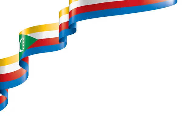 Флаг Комор, векторная иллюстрация на белом фоне — стоковый вектор