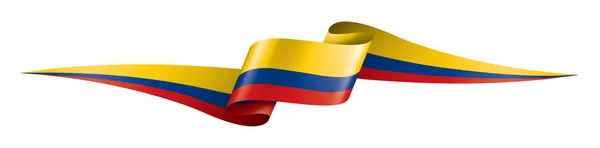 Colombia flagga, vektor illustration på en vit bakgrund — Stock vektor