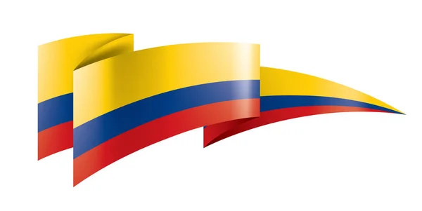 Drapel Columbia, ilustrație vectorială pe un fundal alb — Vector de stoc