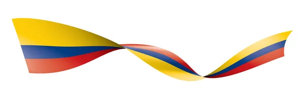 Kolumbijská vlajka, vektorová ilustrace na bílém pozadí — Stockový vektor