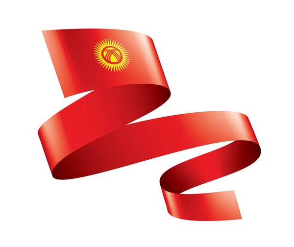 Kirghizia bandeira, ilustração vetorial sobre um fundo branco — Vetor de Stock