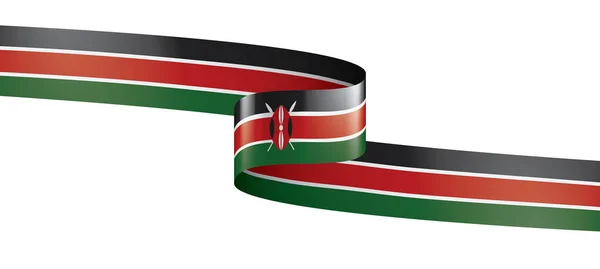 Bandeira do Quênia, ilustração vetorial sobre um fundo branco — Vetor de Stock
