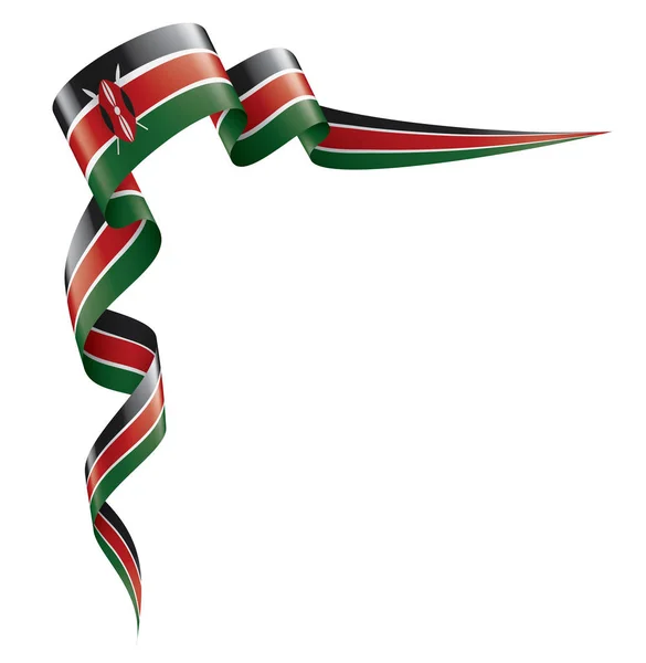 Vlag van Kenia, vectorillustratie op een witte achtergrond — Stockvector