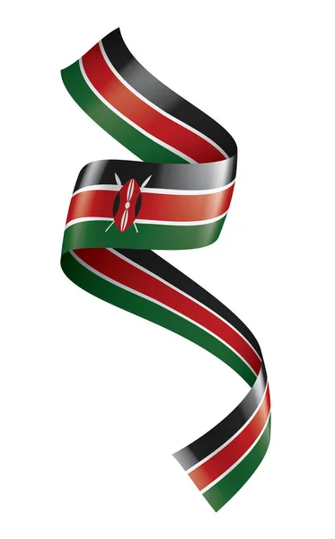 Kenya flagga, vektorillustration på vit bakgrund — Stock vektor