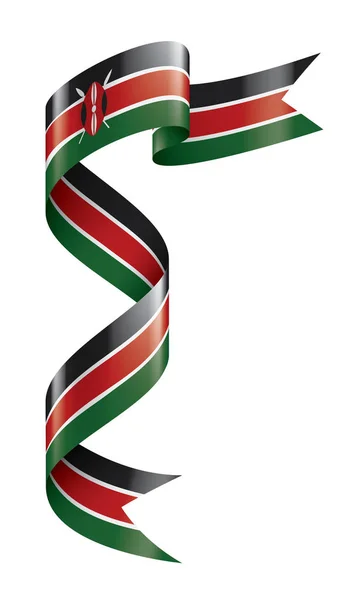 Kenya bayrak, beyaz bir arka plan üzerinde vektör çizim — Stok Vektör