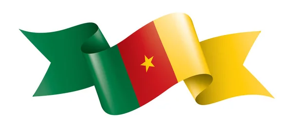Σημαία του Καμερούν, εικονογράφηση διάνυσμα σε λευκό φόντο — Διανυσματικό Αρχείο