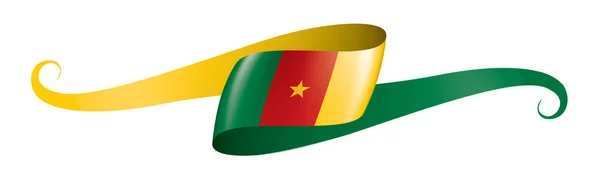 Флаг Камеруна, векторная иллюстрация на белом фоне — стоковый вектор