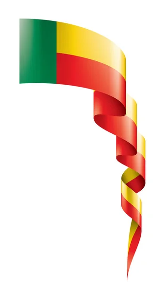 Bandeira do Benim, ilustração vetorial sobre um fundo branco — Vetor de Stock