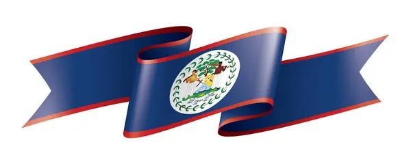 Bandeira de Belize, ilustração vetorial sobre um fundo branco — Vetor de Stock