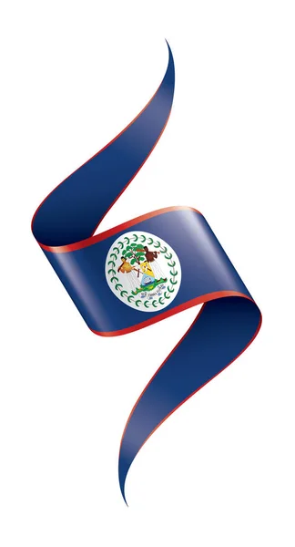 Bandera de Belice, ilustración vectorial sobre fondo blanco — Vector de stock