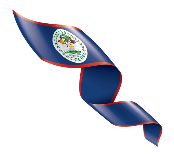 Bandeira de Belize, ilustração vetorial sobre um fundo branco — Vetor de Stock