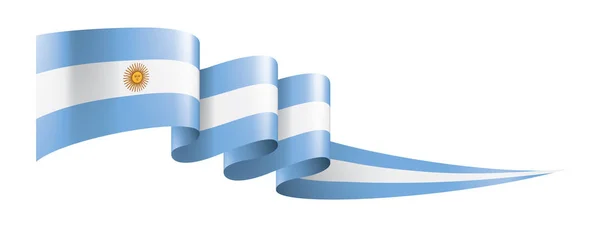 Bandeira da Argentina, ilustração vetorial sobre fundo branco — Vetor de Stock