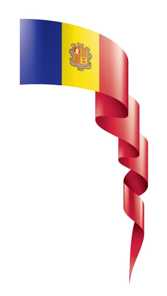 Андорра прапор, Векторні ілюстрації на білому фоні — стоковий вектор