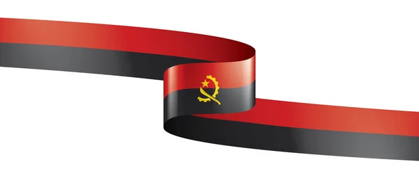 Bandeira de Angola, ilustração vetorial sobre fundo branco — Vetor de Stock