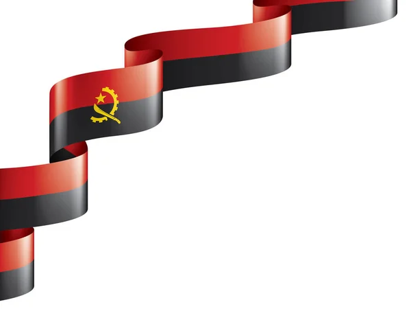 Флаг Анголы, векторная иллюстрация на белом фоне — стоковый вектор