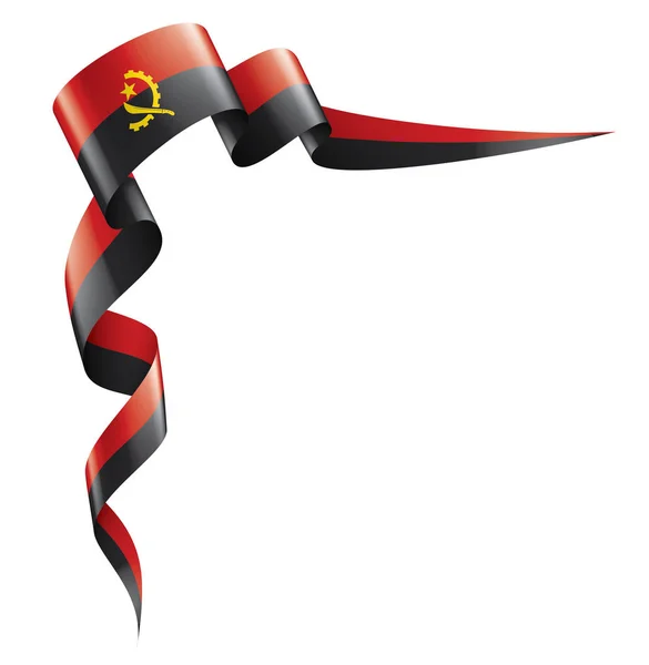 Vlag van Angola, vectorillustratie op een witte achtergrond — Stockvector