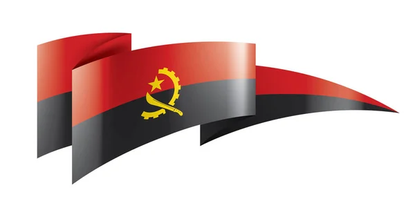 Bandera de Angola, ilustración vectorial sobre fondo blanco — Archivo Imágenes Vectoriales