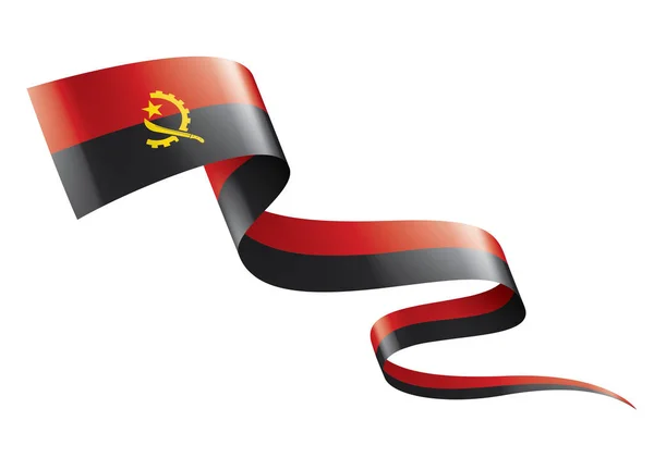 Drapeau Angola, illustration vectorielle sur fond blanc — Image vectorielle