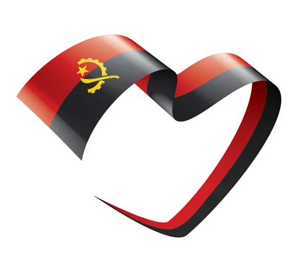 Bandeira de Angola, ilustração vetorial sobre fundo branco —  Vetores de Stock