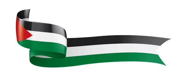 Bandeira da Palestina, ilustração vetorial sobre um fundo branco — Vetor de Stock