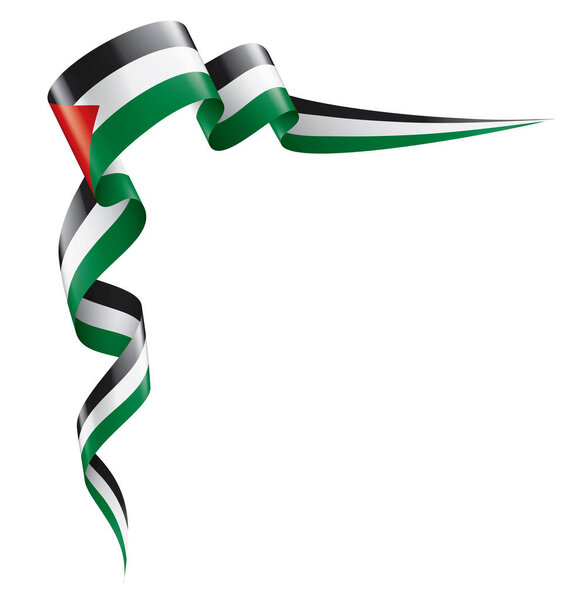 Palestine flag, vector illustration on a white background