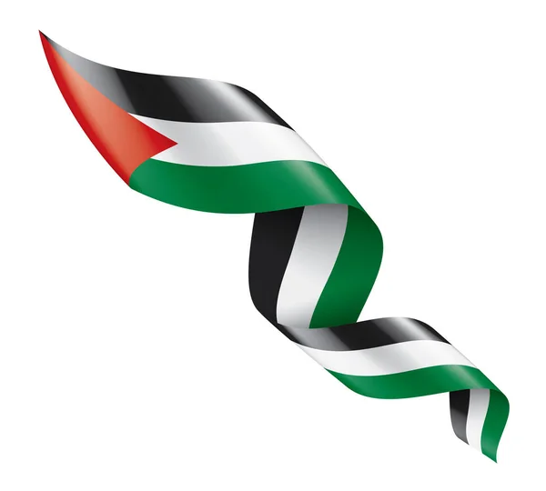 Σημαία Παλαιστίνης, διανυσματική απεικόνιση σε λευκό φόντο — Διανυσματικό Αρχείο