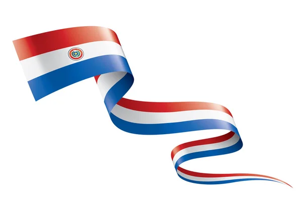 Vlag van Paraguay, vectorillustratie op een witte achtergrond — Stockvector