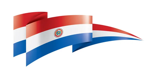 Flagge Paraguays, Vektorabbildung auf weißem Hintergrund — Stockvektor