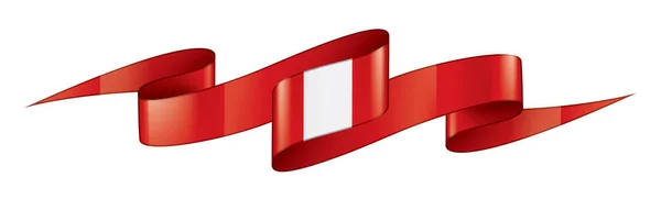 Bandeira do Peru, ilustração vetorial sobre fundo branco — Vetor de Stock