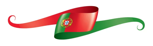 Флаг Португалии, векторная иллюстрация на белом фоне — стоковый вектор