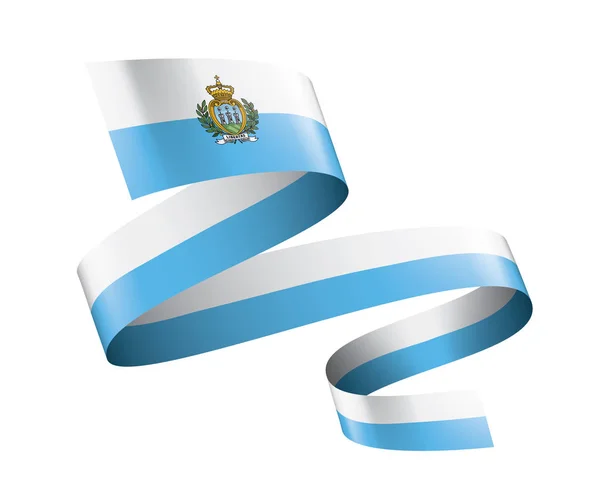 Bandera de San Marino, ilustración vectorial sobre fondo blanco — Vector de stock
