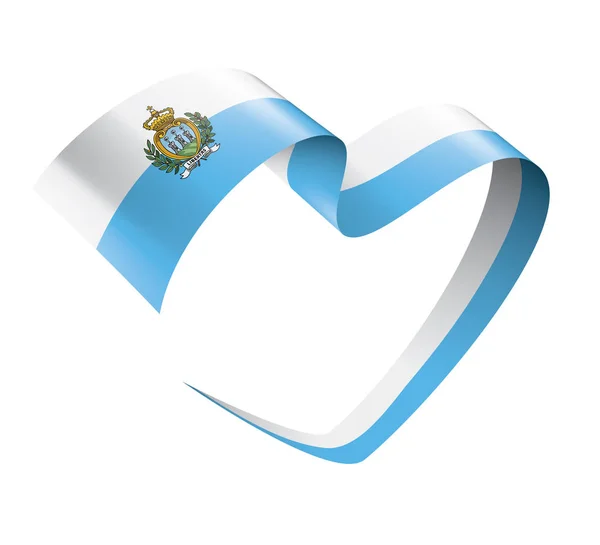 San Marino vlajka, vektorové ilustrace na bílém pozadí — Stockový vektor