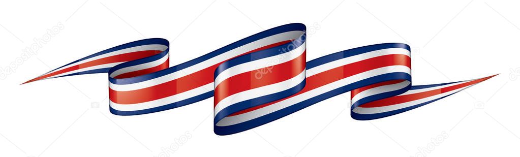 Costa Rica flag, vector illustration on a white background