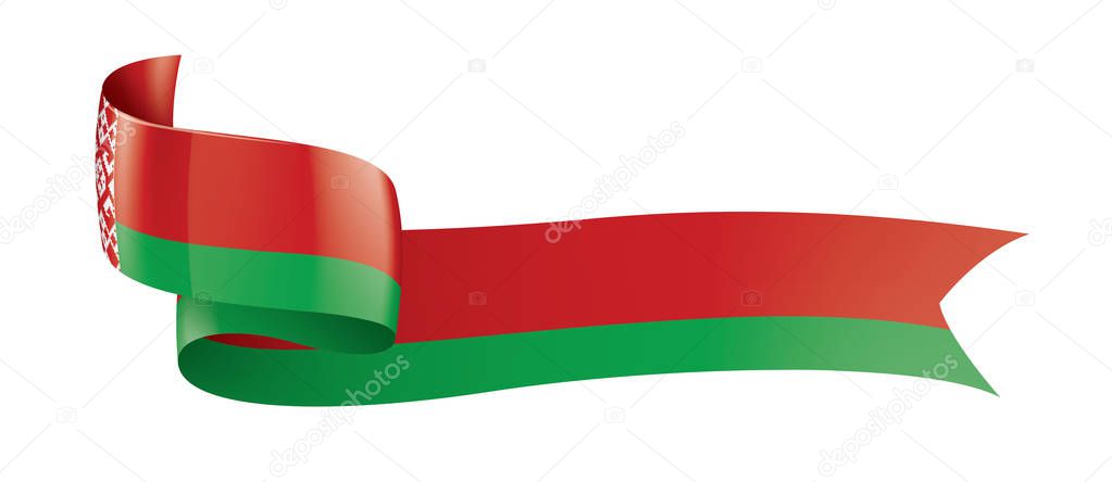 Belarus flag, vector illustration on a white background