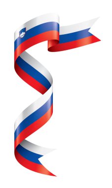 Slovenya bayrağı, beyaz bir arka plan üzerinde vektör çizim