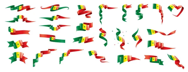 Bandeira do Senegal, ilustração vetorial sobre fundo branco — Vetor de Stock