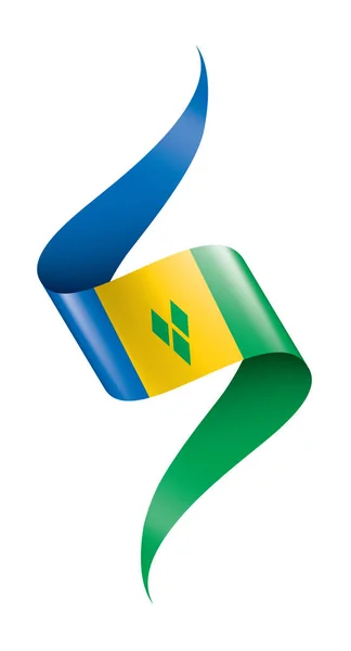 Saint Vincent och Grenadinerna flagga, vektor illustration på en vit bakgrund — Stock vektor