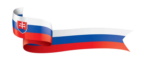 Szlovákia zászló, egy fehér háttér vektor illusztráció — Stock Vector