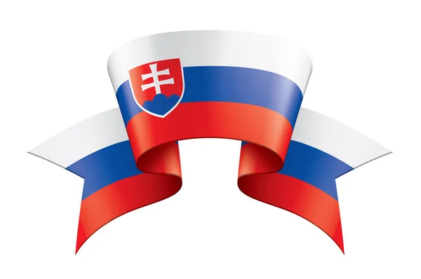 スロバキア国旗、白の背景にベクトル画像 — ストックベクタ