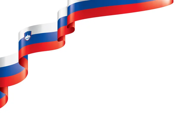 Флаг Словении, векторная иллюстрация на белом фоне — стоковый вектор