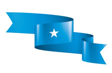 Somali bayrağı, beyaz bir arka plan üzerinde vektör çizim