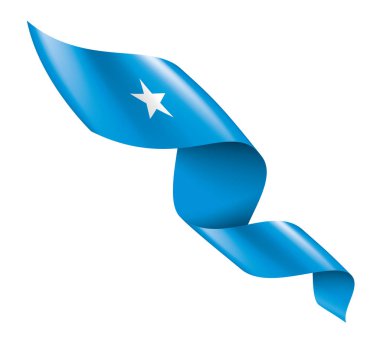 Somali bayrağı, beyaz bir arka plan üzerinde vektör çizim