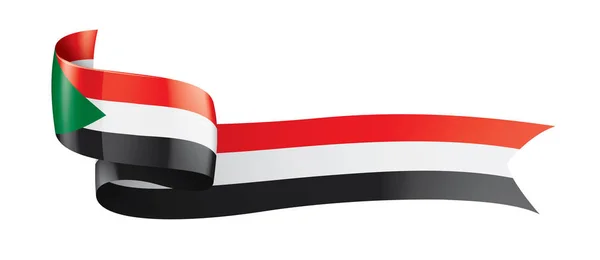 Sudan flag, vector illustration on a white background — Stock Vector