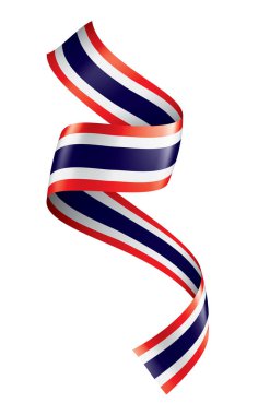 Tayland bayrağı, beyaz bir arka plan üzerinde vektör çizim