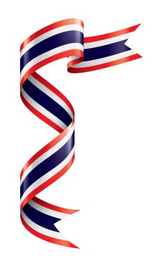 Tayland bayrağı, beyaz bir arka plan üzerinde vektör çizim