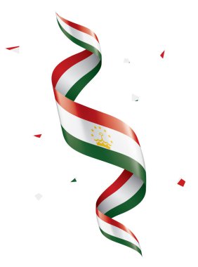 Tacikistan bayrağı, beyaz bir arka plan üzerinde vektör çizim
