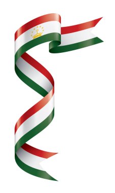 Tacikistan bayrağı, beyaz bir arka plan üzerinde vektör çizim