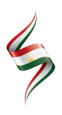 Tacikistan bayrağı, beyaz bir arka plan üzerinde vektör çizim