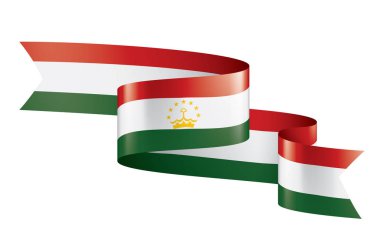 Tacikistan bayrağı, beyaz bir arka plan üzerinde vektör çizim